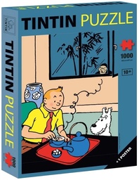 Tintin – Puzzle 1000 pces « Tintin prend le thé devant sa fenêtre »