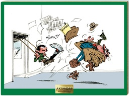 Tableau en bois Gaston Lagaffe N°01  - Contrats