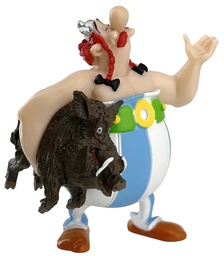 Figurine PVC Astérix - Obélix porte un sanglier