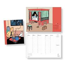 Agenda de bureau Tintin 2025