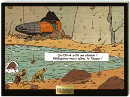 Tableau en bois Blake & Mortimer - Signé Olrik - La taupe